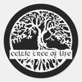 Yggdrasil Celtic Livets träd Illustration Runt Klistermärke