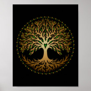 Yggdrasil, Celtic, Träd, Life, Norse, Mythology, Poster