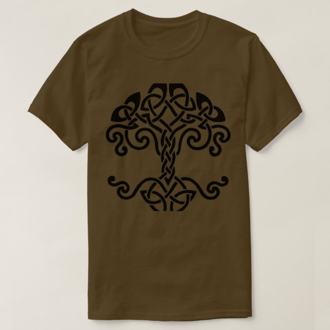 Yggdrasil Celtic Träd T Shirt (Design framsida)
