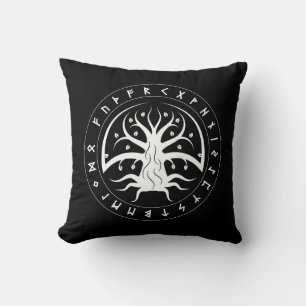 Yggdrasil Circle Runes Kastkuddar Kudde