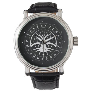 Yggdrasil Circle Runes Watches (punkter) Armbandsur