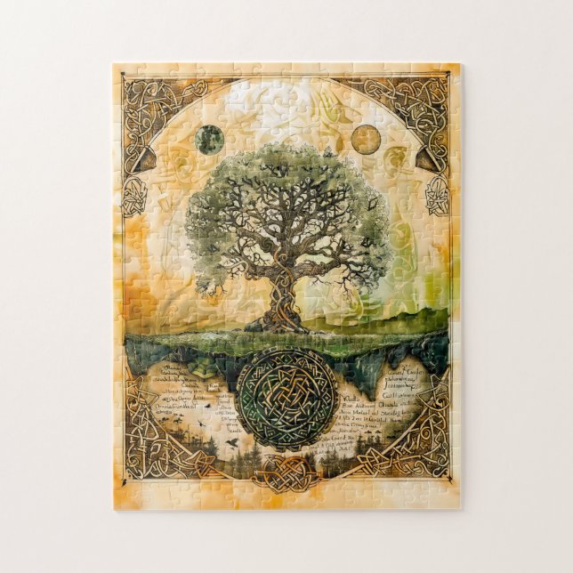 Yggdrasil det nordiska livets träd pussel (Vertikal)