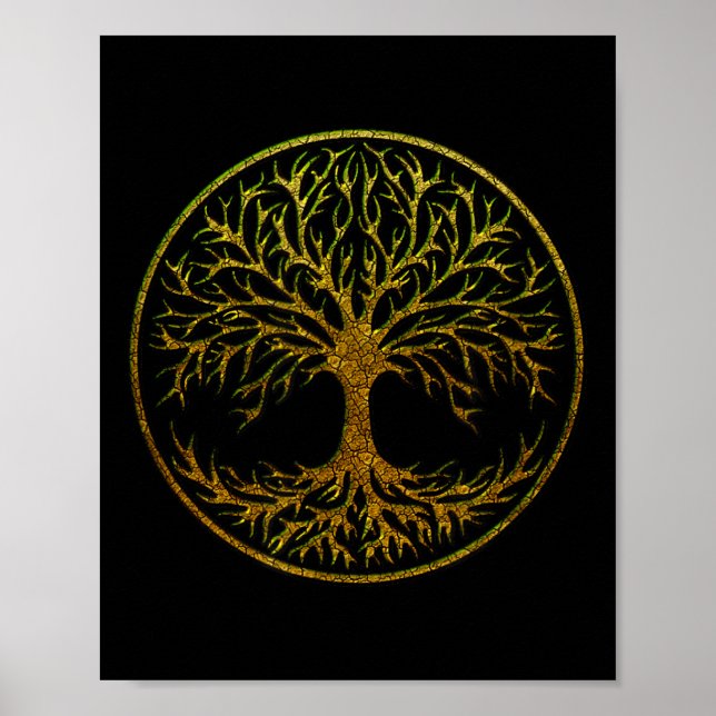 Yggdrasil, keltiska Livets träd, norsk mytologi Poster (Framsidan)