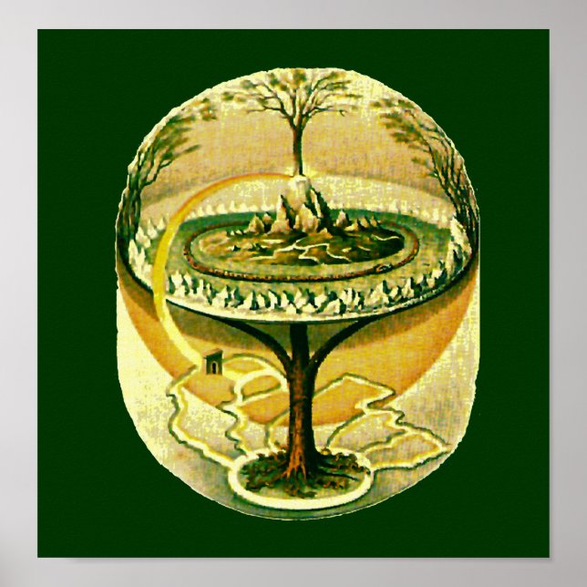 Yggdrasil, Livets träd Fine Art Poster (Framsidan)
