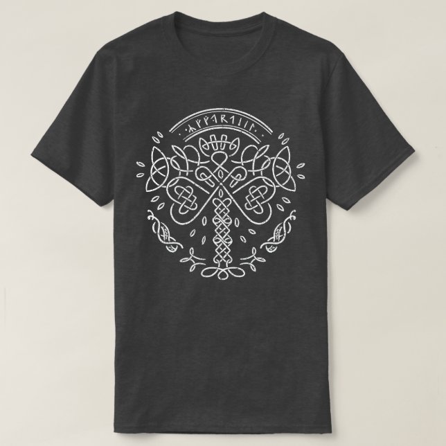 Yggdrasil livets träd Viking Norse myt T Shirt (Design framsida)