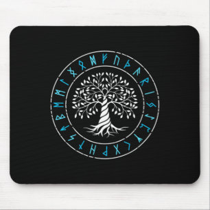 Yggdrasil Livets Träd Viking Runor Nordisk Mytolog Musmatta