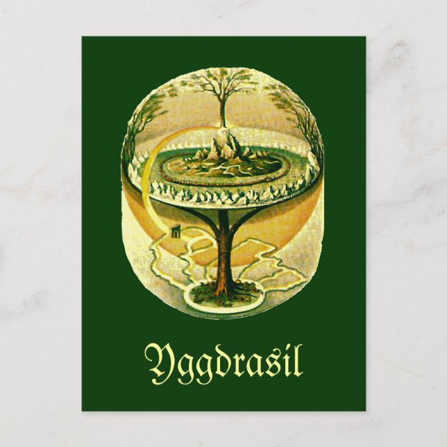 Yggdrasil Livets träd Vykort (Framsida)