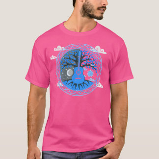 Yggdrasil Nature Musician Livets träd Acoustic Gu T Shirt
