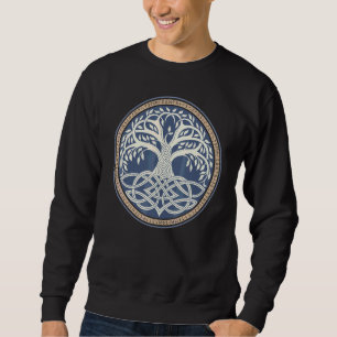 Yggdrasil Nordisk Viking Valhall Asgård Pagan Träd Lång Ärmad Tröja