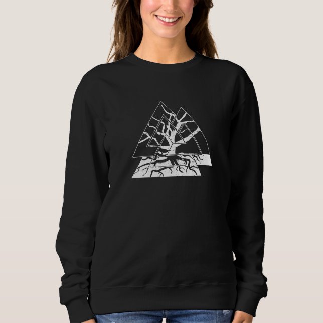 Yggdrasil Och Valknut T Shirt (Framsida)