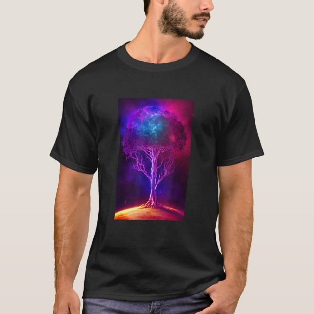 Yggdrasil World Livets träd Viking Celtric Unique T Shirt (Framsida)