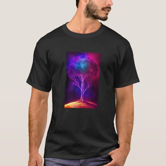 Yggdrasil World Livets träd Viking Celtric Unique T Shirt (Framsida)
