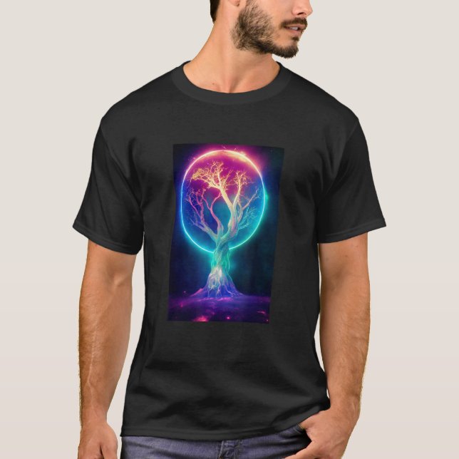 Yggdrasil World Livets träd Viking Celtric Unique T Shirt (Framsida)