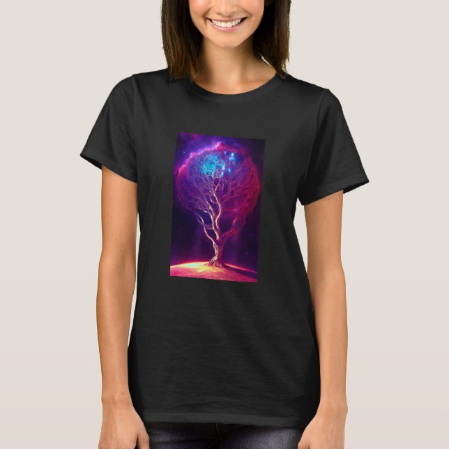 Yggdrasil World Livets träd Viking Celtric Unique T Shirt (Framsida)