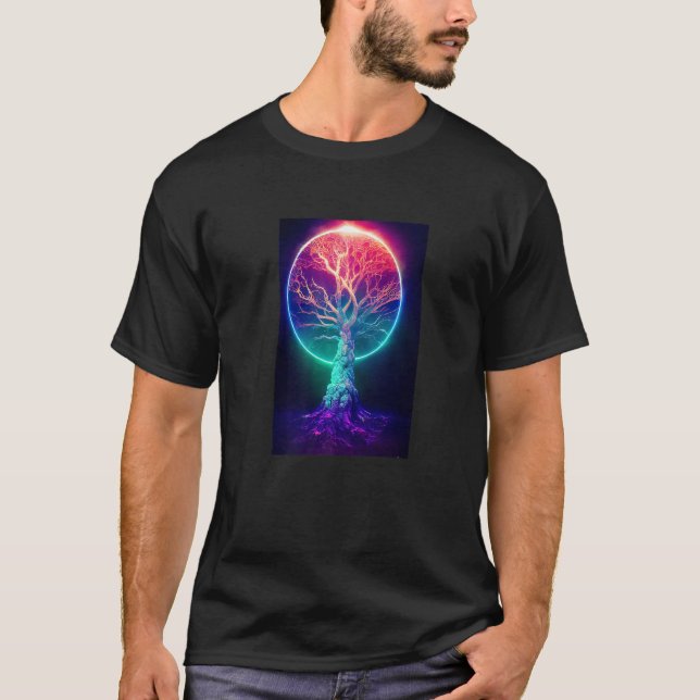 Yggdrasil World Livets träd Viking Celtric Unique T Shirt (Framsida)