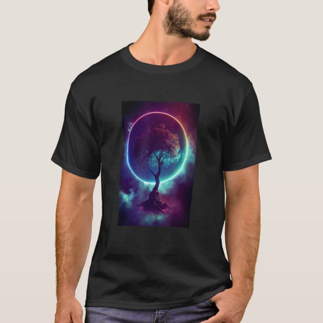 Yggdrasil World Livets träd Viking Celtric Unique T Shirt (Framsida)