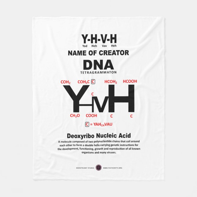 YHVH-DNA Chemical Bond Fleecefilt (Framsidan)