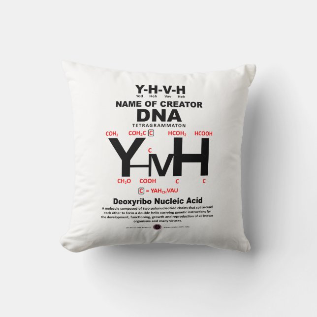 YHVH-DNA Chemical Bond Kudde (Framsida)
