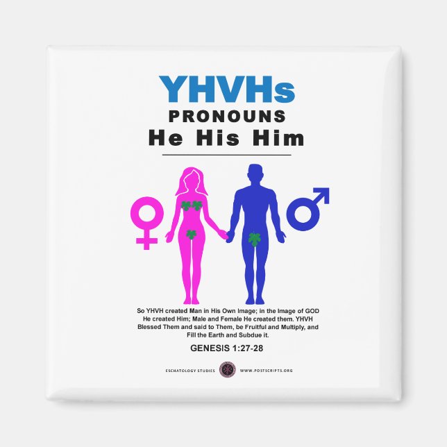 YHVH's Pronouns Magnet (Framsidan)