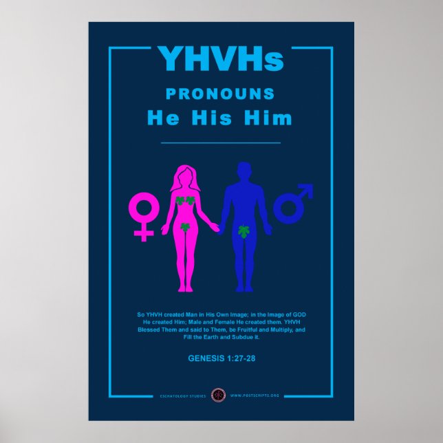 YHVH's Pronouns Poster (Framsidan)