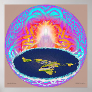 YHWH Creation-originalmålning ~ Gömt berg Poster