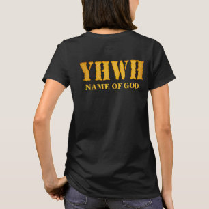 YHWH (Yahweh, Jehovah) stencilerar Tetragrammaton T Shirt