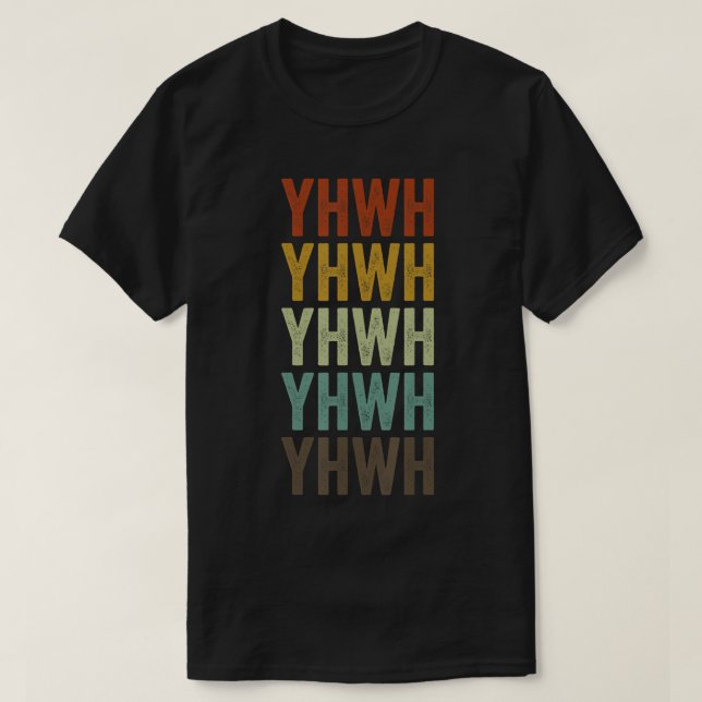 YHWH YHWH Yahweh Hebrew T-Shirt (Design framsida)