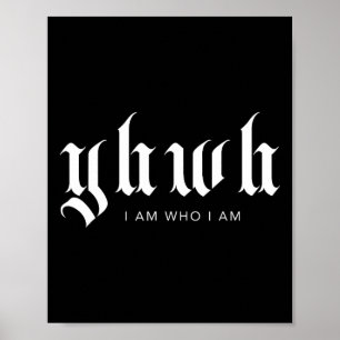 Yhwth Christian Streetwear Aesthetic Bible Scriptu Poster