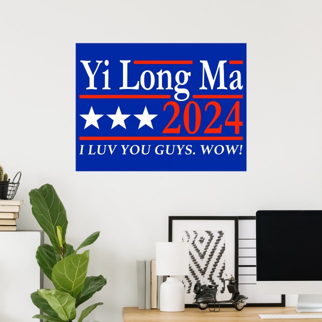Yi Long Morsa 2024 I Kärlek You Killar Poster (Hemmakontoret)