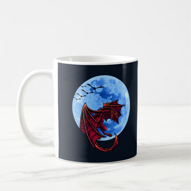 Yi Qi Dragon Serpent Cryptid Creature Kaffemugg (Vänster)