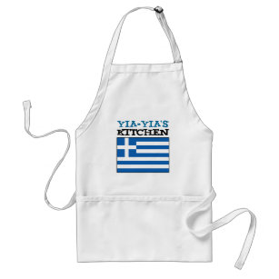 Yias-Yias kök med flagga av Grekland Förkläde