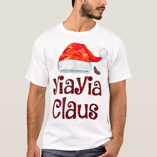 Yiayia Claus Tee jul Pajama Fam (Framsida)