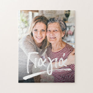 Yiayia Grekisk mormors foto Jigszle Puzzle Pussel