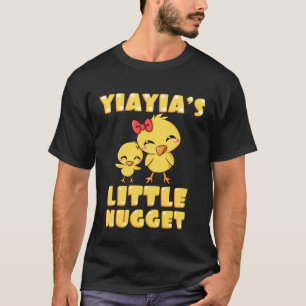 Yiayia s Lille Nugget Kyckling Mormor Mors Dag D T Shirt