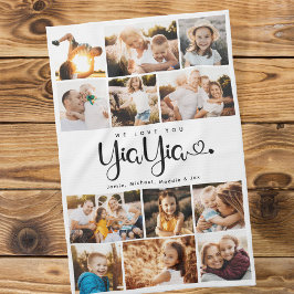 Yiayia Vi Kärlekar dig att lyssna på modern fotosa Kökshandduk