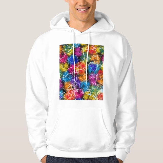 Yichun China City Map Hoodie (Framsida)
