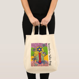 Yiddisch Flight of Butterflies Hamsa Tallit Bag Tygkasse