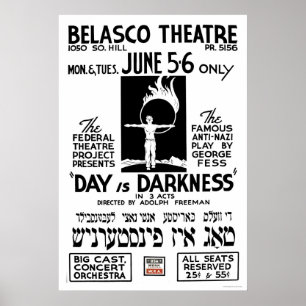 Yiddish anti lek 1939 WPA Poster