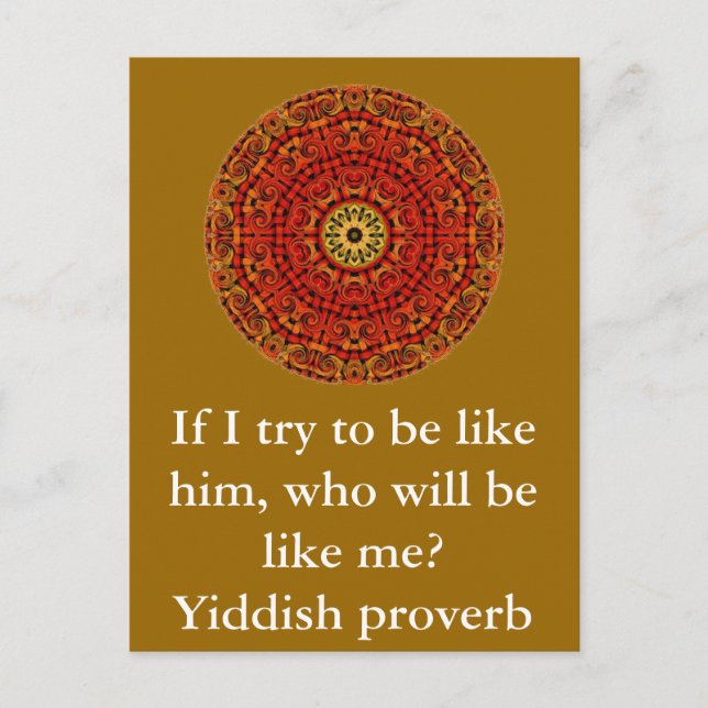 Yiddish proverb vykort (Framsida)