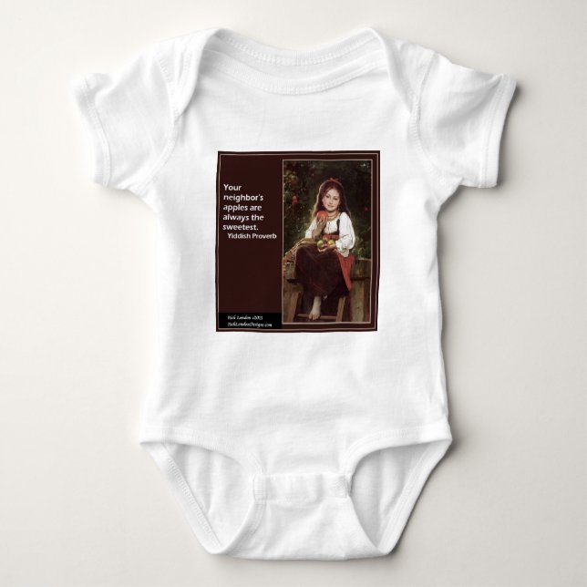 Yiddistisk saltning av äpplen och grafik tee shirt (Framsida)