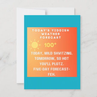 Yiddistisk väderprognos vykort