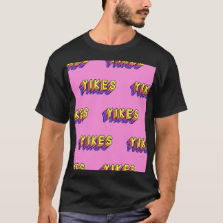 Yikes Ord: Rosa Vintage Tapet. T Shirt