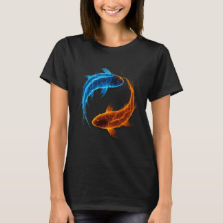 Yin and Yang - Balance - Spiritual - Japanese Koi  T Shirt