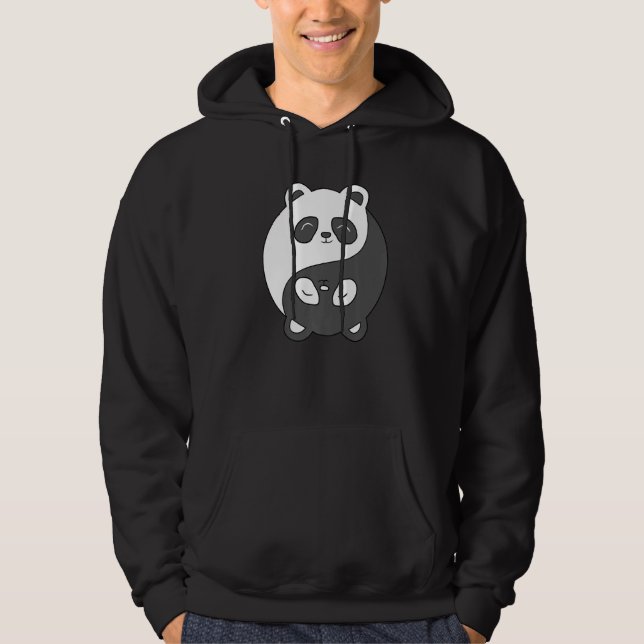 Yin and Yang Bear Predator Koala Meditation Acro H Hoodie (Framsida)