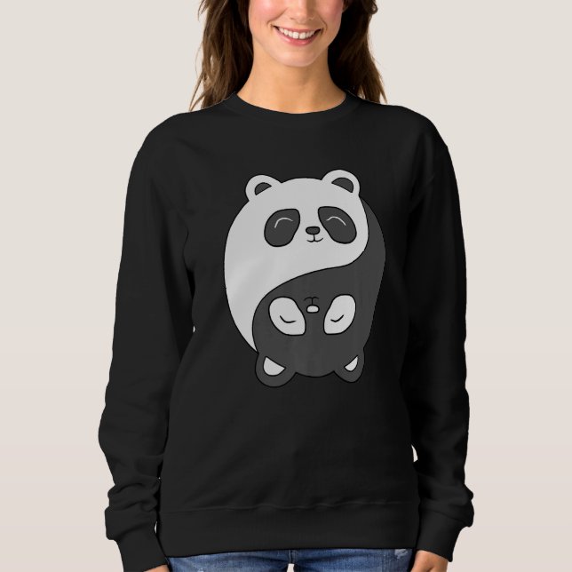 Yin and Yang Bear Predator Koala Meditation Acro H T Shirt (Framsida)