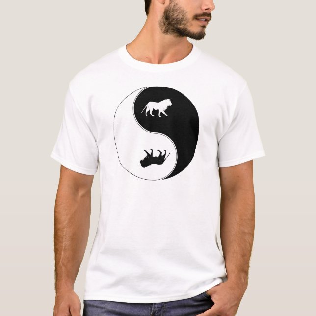 Yin lejona Yang Tee Shirt (Framsida)