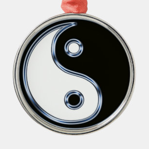 Yin och Yang 2 Julgransprydnad Metall