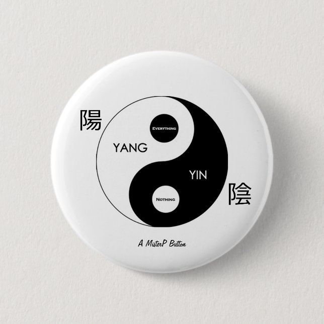 Yin och Yang - A MisterP-knapp Knapp (Framsida)
