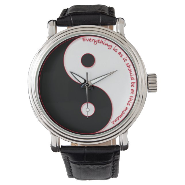Yin och Yang "Allt är som det ska vara..." Armbandsur (Framsida)