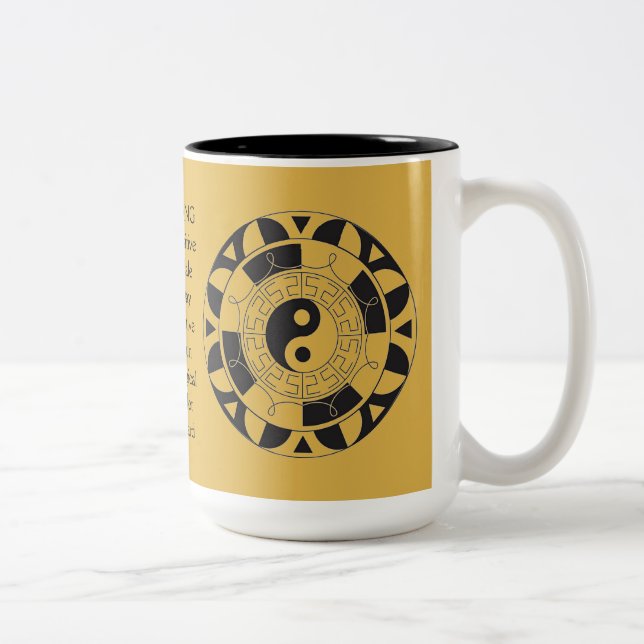 Yin och Yang Asian Symbol Meanings Mugg (Höger)